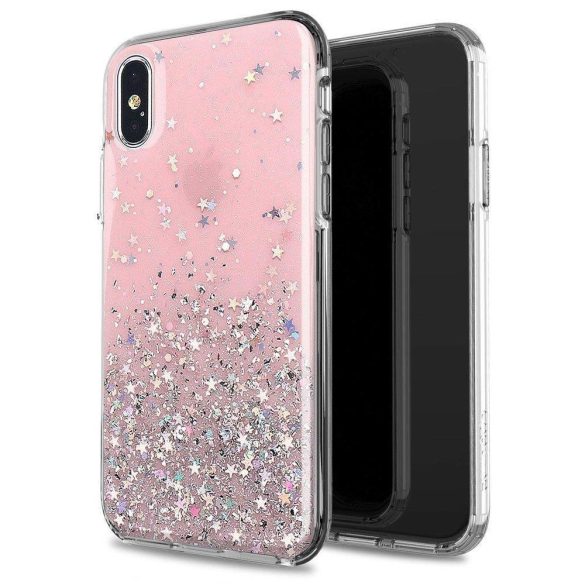 Wozinsky Star Glitter Shining iPhone 12 Mini hátlap, tok, fekete