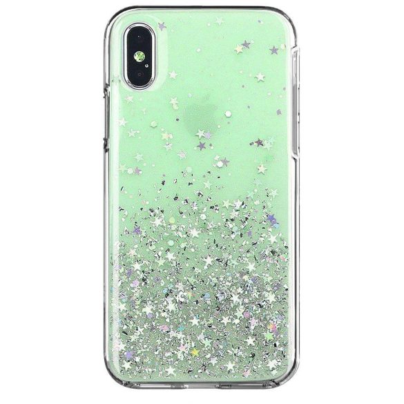 Wozinsky Star Glitter Shining iPhone 12 Mini hátlap, tok, zöld