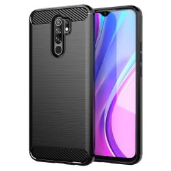 Carbon Case Flexible Xiaomi Redmi 9 hátlap, tok, fekete