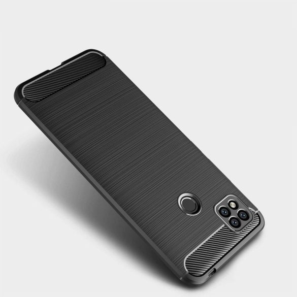 Carbon Case Flexible Xiaomi Redmi 9C hátlap, tok, fekete