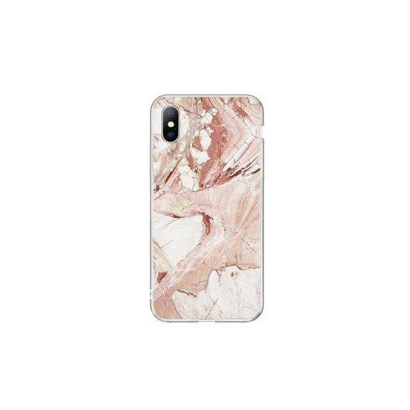 Wozinsky Marble TPU case iPhone 12 Mini hátlap, tok, rózsaszín