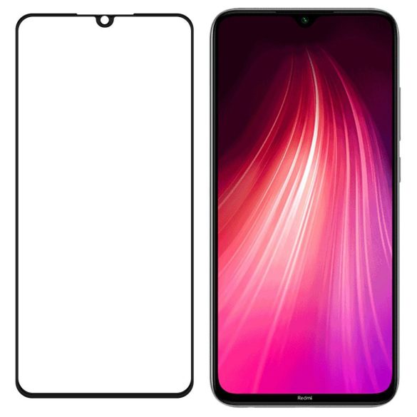 Wozinsky Xiaomi Redmi 9C 5D Full Glue, teljes kijelzős edzett üvegfólia (tempered glass) 9H keménységű, tokbarát, fekete