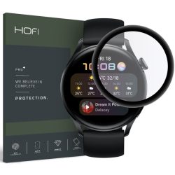   Hofi Huawei Watch 3 (46mm) Hybrid Glass Screen teljes kijelzős üvegfólia, 7H keménységű, fekete