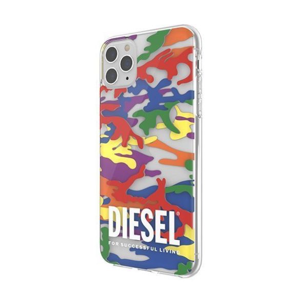 Diesel Clear Case Pride Camo iPhone 12/12 Pro tok, hátlap, színes