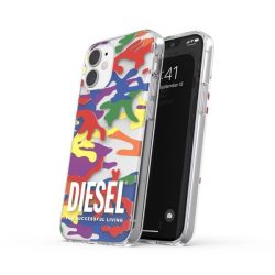   Diesel Clear Case Pride Camo iPhone 12 Mini tok, hátlap, színes