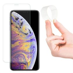   Wozinsky iPhone 12/12 Pro Nano Flexi Glass Hybrid teljes kijelzős edzett üvegfólia (tempered glass) 9H keménységű (nem teljes kijelzős 5D sík üvegfólia), tokbarát, fekete