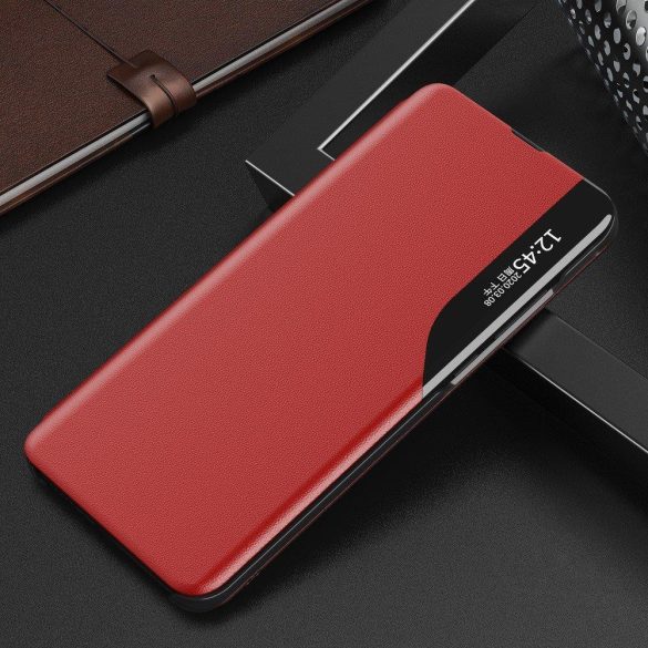 Eco Leather View Case Samsung Galaxy Note 20 Ultra oldalra nyíló tok, piros