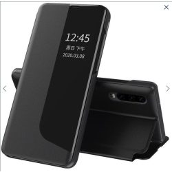   Eco Leather View Case Huawei P30 Pro oldalra nyíló tok, fekete