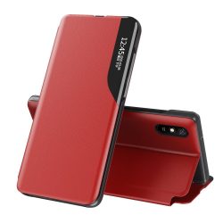   Eco Leather View Case Xiaomi Redmi 9A/9AT/9i oldalra nyíló tok, piros