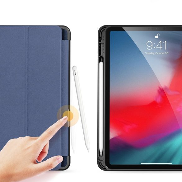 Dux Ducis Domo Series iPad Air 4 10.9" (2020) oldalra nyíló tok, sötétkék