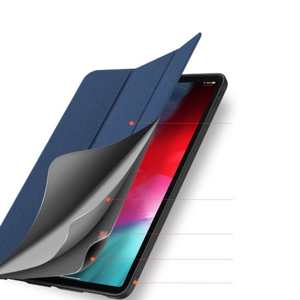 Dux Ducis Domo Series iPad Air 4 10.9" (2020) oldalra nyíló tok, sötétkék