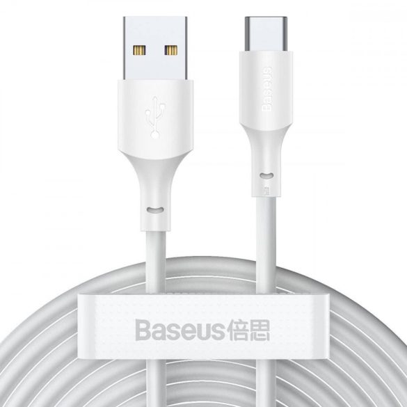 Baseus TZCATZJ-02 2x set USB-C/Lightning adat- és töltőkábel, gyorstöltés, 5A, 1,5m, fehér