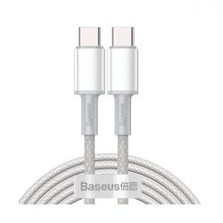  Baseus CATGD-A02 USB-C/USB-C adat- és töltőkábel, gyorstöltés, 5A, 2m, fehér