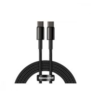   Baseus CATWJ-A01 USB-C/USB-C adat- és töltőkábel, gyorstöltés, 5A, 2m, fekete