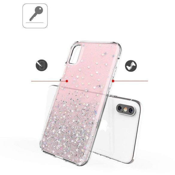 Wozinsky Star Glitter Xiaomi Mi 10T Pro/Mi 10T hátlap, tok, fekete