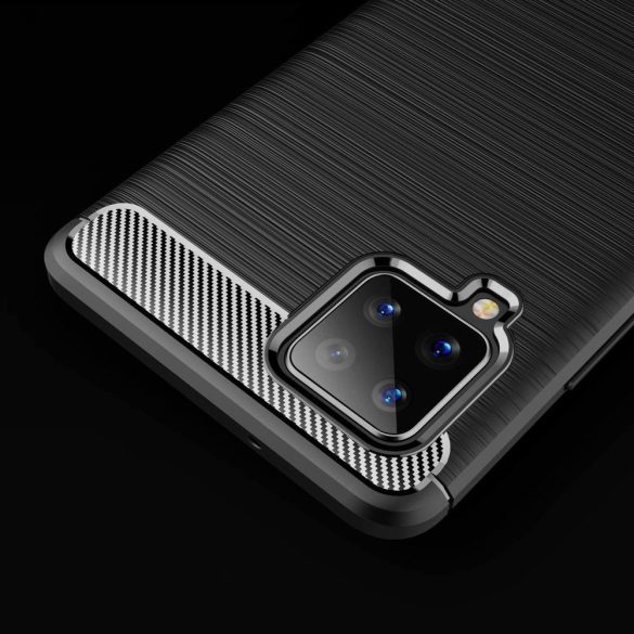 Carbon Case Flexible Samsung Galaxy A42 5G hátlap, tok, fekete