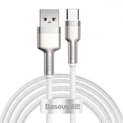   Baseus Cafule CATJK-B02 USB-C adat- és töltőkábel, gyorstöltés, 4A, 2m, fehér
