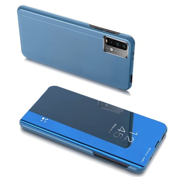 Clear View Case cover for Xiaomi Redmi 9T/Poco M3 oldalra nyíló tok, kék