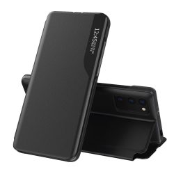   Eco Leather View Case Xiaomi Redmi 9T/Poco M3 oldalra nyíló tok, fekete