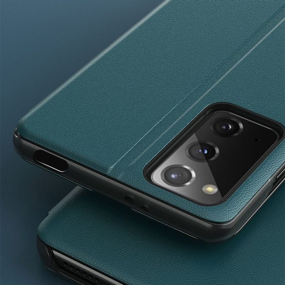 Eco Leather View Case Xiaomi Redmi 9T/Poco M3 oldalra nyíló tok fekete
