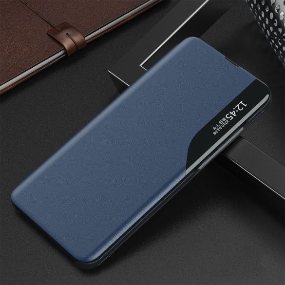 Eco Leather View Case Xiaomi Redmi 9T/Poco M3 oldalra nyíló tok sötétkék