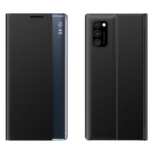 New Sleep Case Xiaomi Redmi 9T/Poco M3 oldalra nyíló tok, fekete