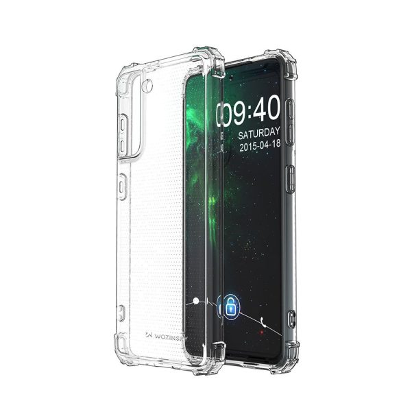 Wozinsky Anti-Shock Samsung Galaxy S21 ütésálló, szilikon hátlap, tok, átlátszó