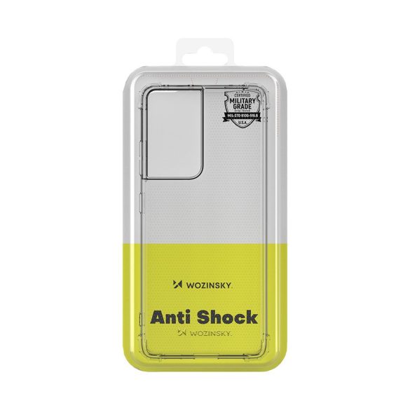 Wozinsky Anti-Shock Samsung Galaxy S21 Ultra ütésálló, szilikon hátlap, tok, átlátszó