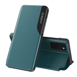   Eco Leather View Case Samsung Galaxy A52 4G/5G oldalra nyíló tok, zöld