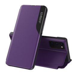   Eco Leather View Case Samsung Galaxy A52 4G/5G oldalra nyíló tok, lila
