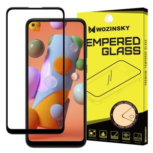 Wozinsky Samsung Galaxy A11/M11 5D Full Glue teljes kijelzős edzett üvegfólia (tempered glass) 9H keménységű, tokbarát, fekete