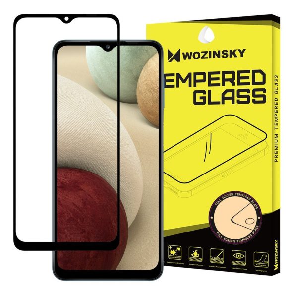 Wozinsky Samsung Galaxy A32 5G 5D Full Glue teljes kijelzős edzett üvegfólia (tempered glass) 9H keménységű, tokbarát, fekete