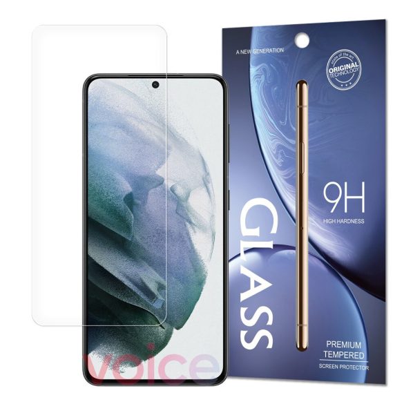 Samsung Galaxy S21 Plus kijelzővédő edzett üvegfólia (tempered glass) 9H keménységű (nem teljes kijelzős 2D sík üvegfólia), átlátszó