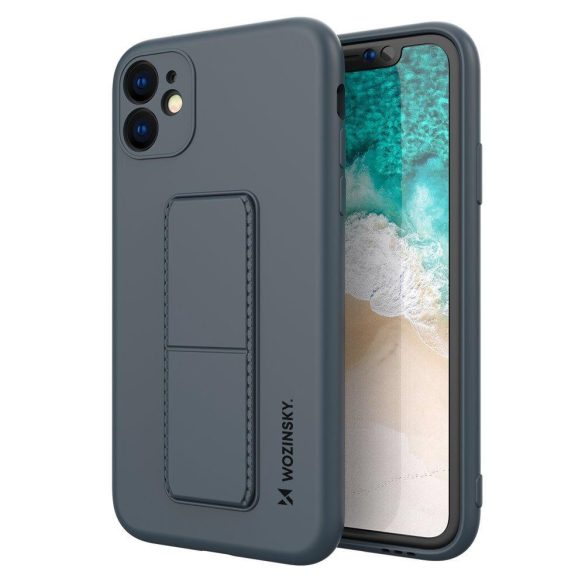 Wozinsky Kickstand Case iPhone 11 Pro szilikon hátlap, tok, sötétkék 