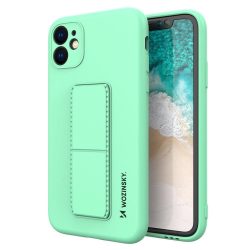   Wozinsky Kickstand Case iPhone 12 szilikon hátlap, tok, menta