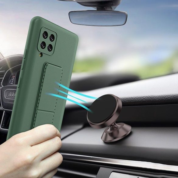 Wozinsky Kickstand Case Samsung Galaxy A42 5G szilikon hátlap, tok, sötétkék