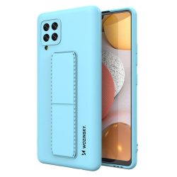   Wozinsky Kickstand Case Samsung Galaxy A42 5G szilikon hátlap, tok, világoskék