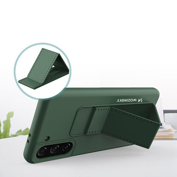 Wozinsky Kickstand Case Samsung Galaxy S21 szilikon hátlap, tok, világoskék