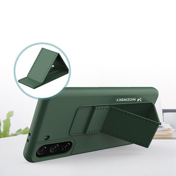 Wozinsky Kickstand Case Samsung Galaxy S21 Plus szilikon hátlap, tok, piros