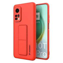   Wozinsky Kickstand Case Xiaomi Mi 10T Pro/Mi 10T szilikon hátlap, tok, piros 