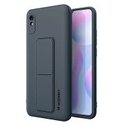   Wozinsky Kickstand Case Redmi 9A szilikon hátlap, tok, sötétkék