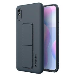   Wozinsky Kickstand Case Redmi 9A szilikon hátlap, tok, sötétkék