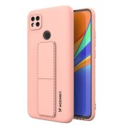   Wozinsky Kickstand Case Redmi 9C szilikon hátlap, tok, rózsaszín 