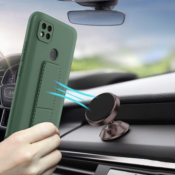 Wozinsky Kickstand Case Redmi 9C szilikon hátlap, tok, rózsaszín