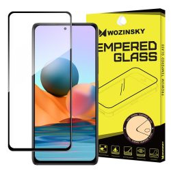   Wozinsky Xiaomi Redmi Note 10 Pro 5D Full Glue teljes kijelzős edzett üvegfólia (tempered glass) 9H keménységű, tokbarát, fekete