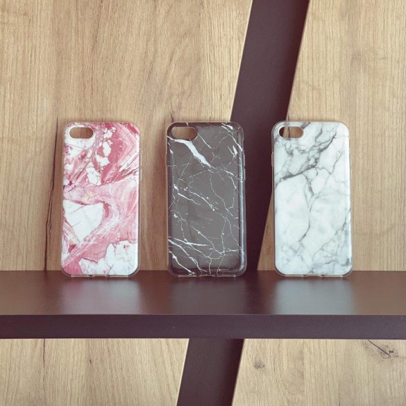 Wozinsky Marble cover Samsung Galaxy A32 márvány mintás hátlap, tok, fekete