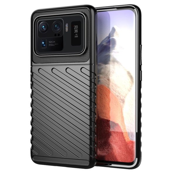 Armored Thunder Xiaomi Mi 11 Ultra ütésálló hátlap, tok, fekete