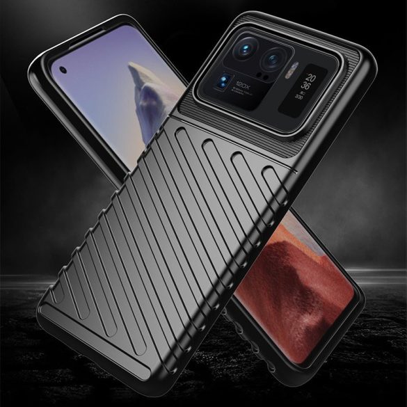 Armored Thunder Xiaomi Mi 11 Ultra ütésálló hátlap, tok, fekete