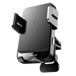   Joyroom JR-ZS219 Three Axis Car Air Vent Charger 15W univerzális autós telefontartó és QI indukciós vezetéknélküli töltő szellőzőrácsra, fekete
