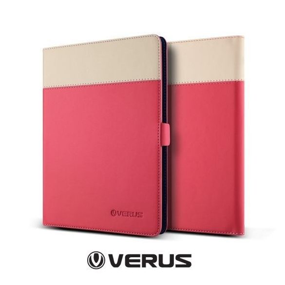 VRS Design (VERUS) Galaxy TabS 10.5 Crayon Two-Tone Diary Case oldalra nyíló bőr tok, rózsaszín-bézs